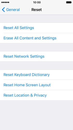 Press Reset All Settings.