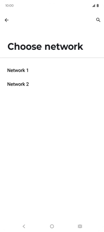 Press the required network.