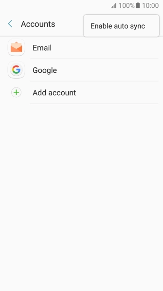 Press Enable auto sync.