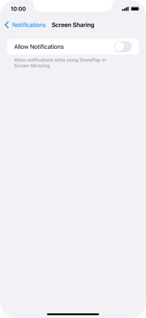 Press the indicator next to 