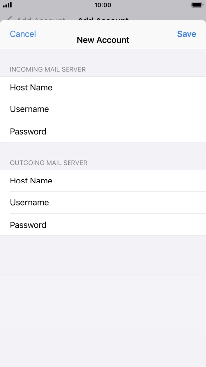 Press Save. Your email account has now been set up. To select more settings for incoming and outgoing server, proceed with the following steps.