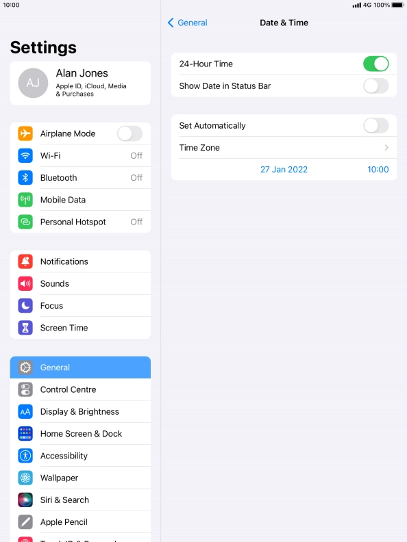 Press the indicator next to 