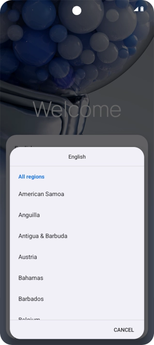 Press the required country or area.