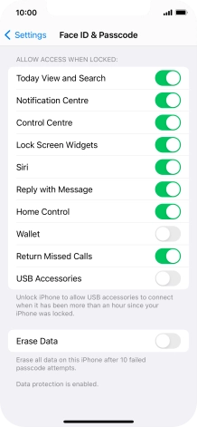 Press the indicator next to 