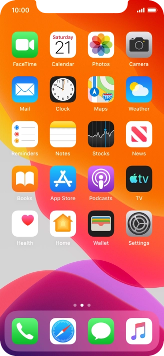 Press the message icon.