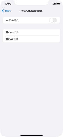If you turn off the function, press the required network.