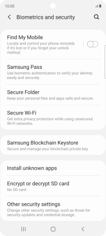 Press Other security settings.