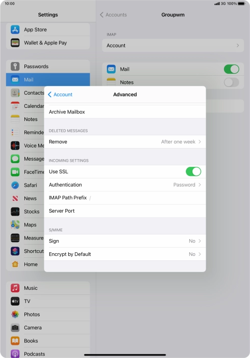 Press the indicator next to 