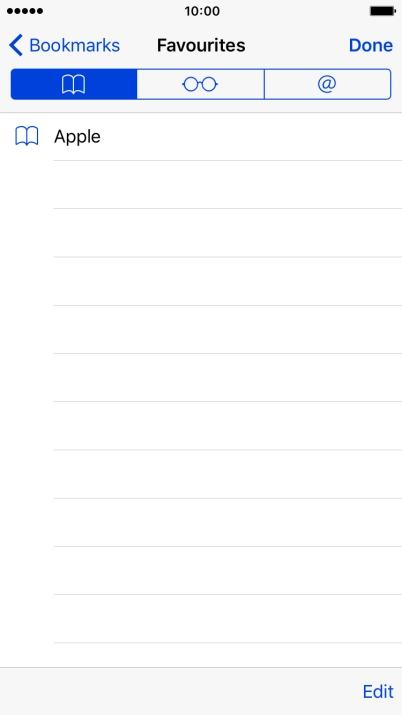 Press the required bookmark.