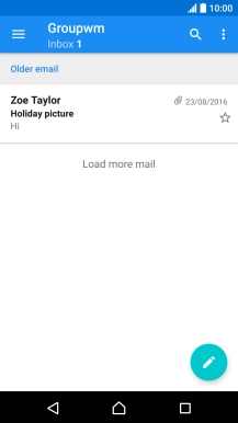 Slide your finger right starting from the left side of the screen.