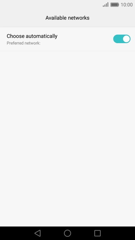If you want to select a network manually, press the indicator next to 
