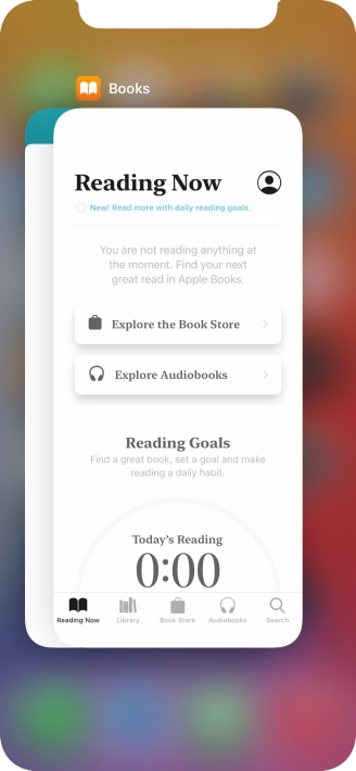 Slide upwards on the required application to end it.
