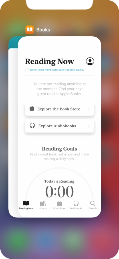 Slide upwards on the required application to end it.
