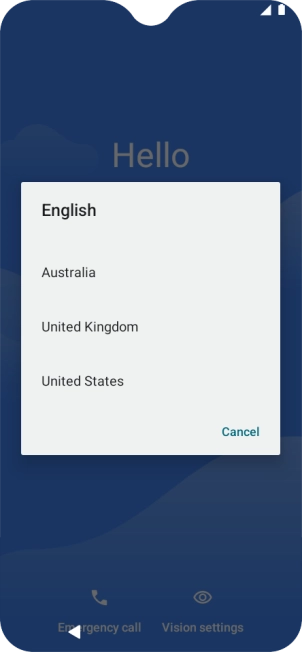 Press the required country or area.