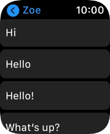 Press the required quick reply.