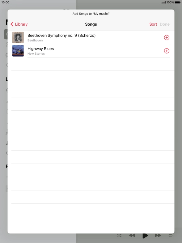 Go to the required category and press the required audio file.