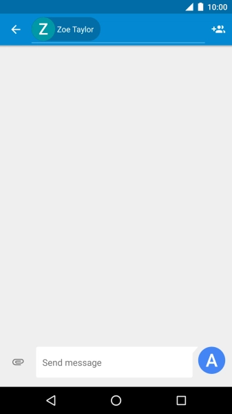 Press the text input field and write the text for your picture message.