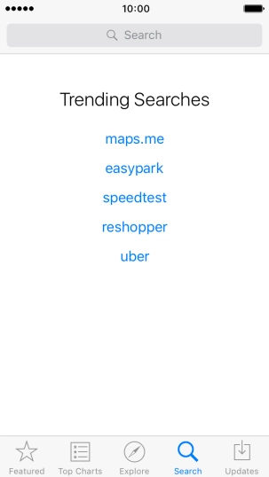 Press Search and key in the name or subject of the required app.