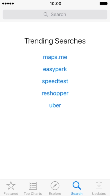 Press Search and key in the name or subject of the required app.