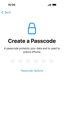Press Passcode Options.