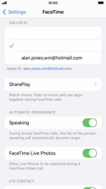 Press the required setting below 