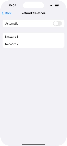 If you turn off the function, press the required network.