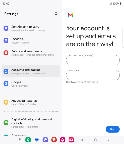 Press the field below 