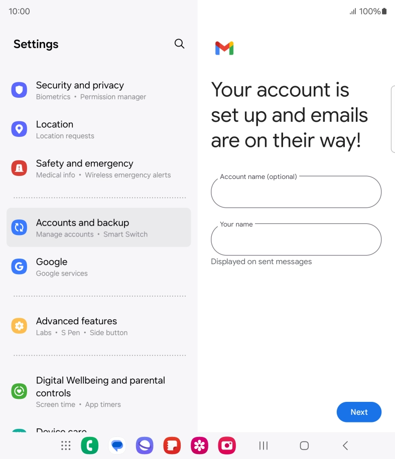 Press the field below 