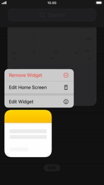 Press Remove Widget.