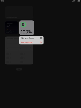 Press Remove Widget.