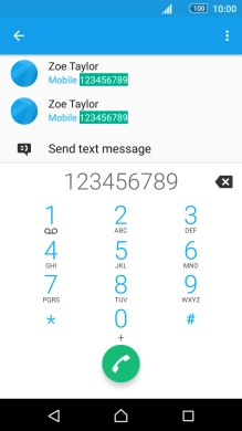 Key in the required number and press the call icon.