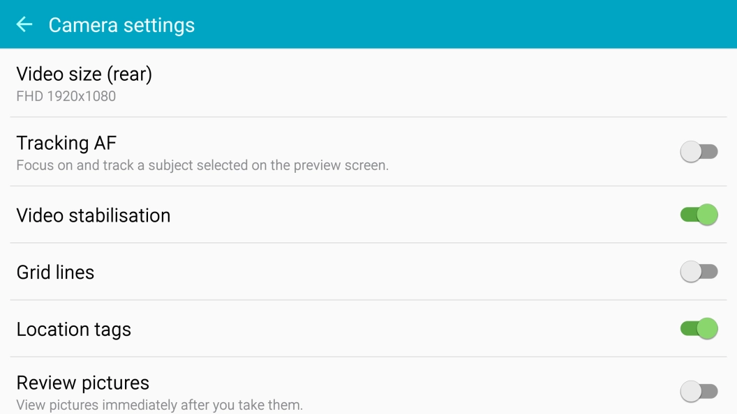 Press Video size (rear).