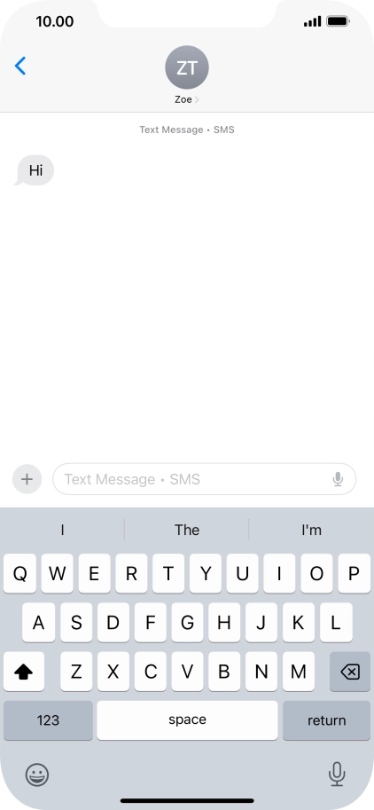 Slide your finger upwards starting from the bottom of the screen to return to the home screen.