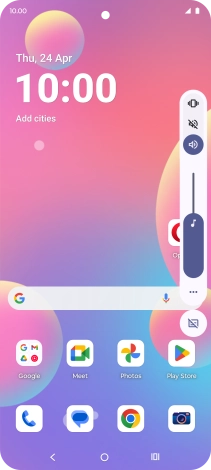 Press the silent mode icon to turn on the function.