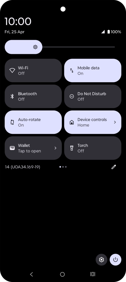 Press the settings icon.