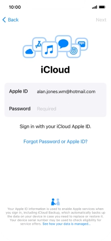 Press the field next to 