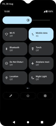 Press the settings icon.