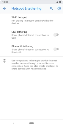 Press Wi-Fi hotspot.