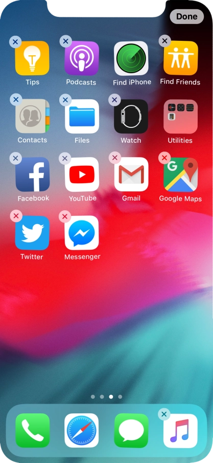 Press the delete icon.