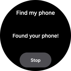 Press Stop when you've found your phone.