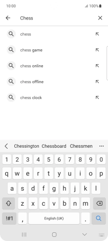 Key in the name or subject of the required app and press the search icon.