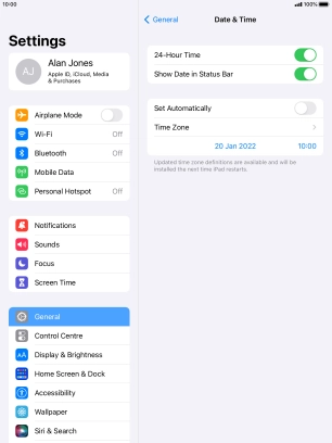 Press the indicator next to 