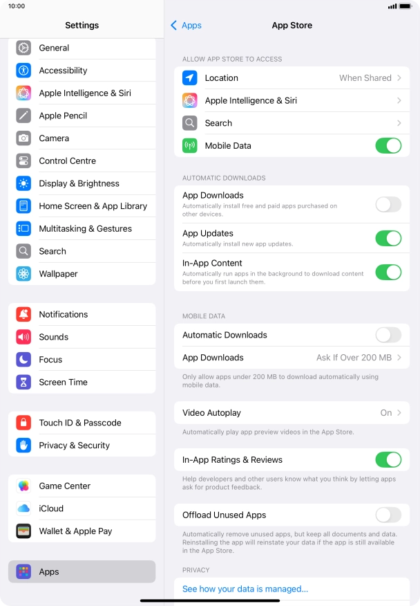 Press the indicator next to 