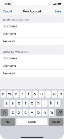 Press Save. Your email account has now been set up. To select more settings for incoming and outgoing server, proceed with the following steps.