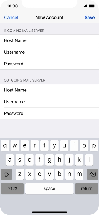 Press Save. Your email account has now been set up. To select more settings for incoming and outgoing server, proceed with the following steps.
