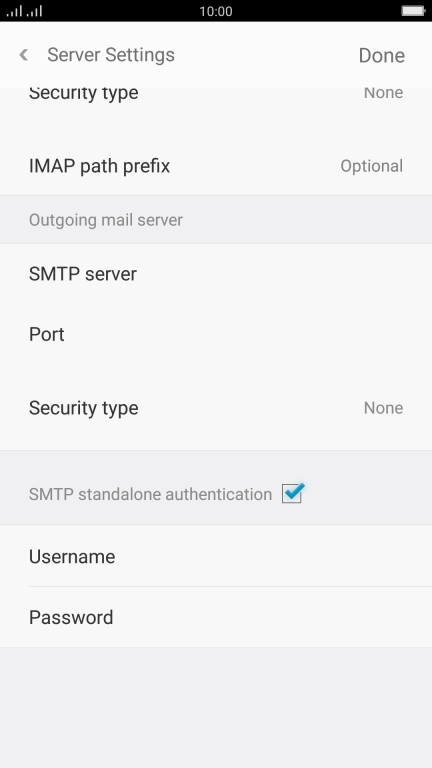 Press the field next to 