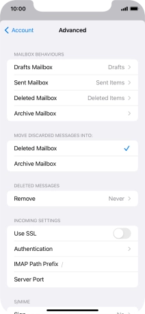 Press the indicator next to 