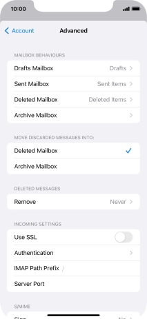 Press the indicator next to 