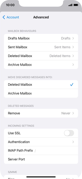 Press the indicator next to 