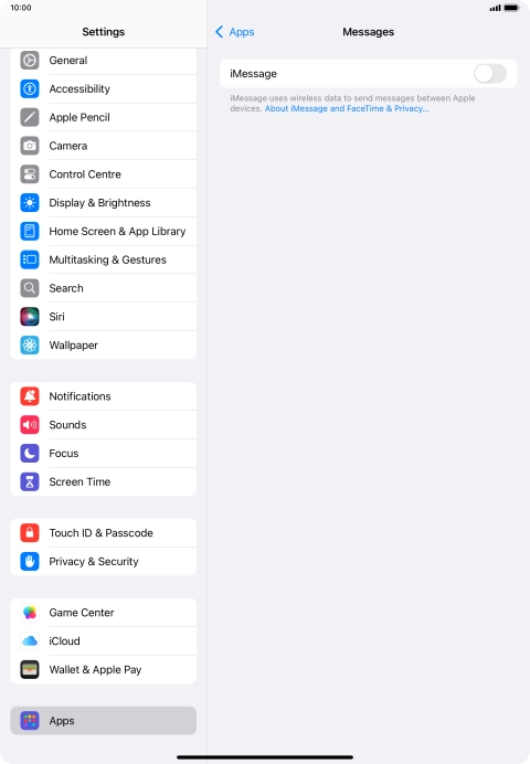 Press the indicator next to 
